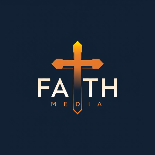 Professional logo design. generate a logo of a cross for a business name faith media (a marketing business focusing mainly f devotional aspects for chritsians)