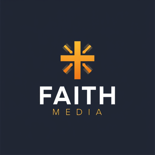 Professional logo design. generate a logo of a cross for a business name faith media (a marketing business focusing mainly f devotional aspects for chritsians)