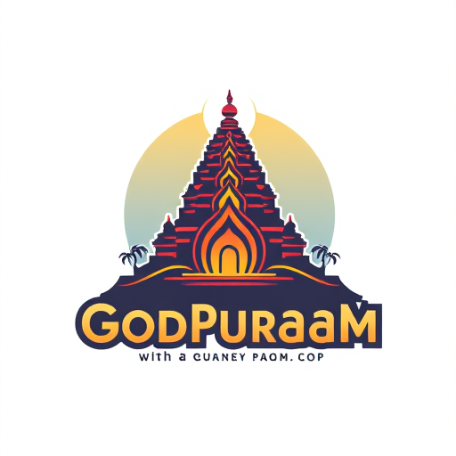 Professional logo design. Logo Design: Gopuram with deepam 