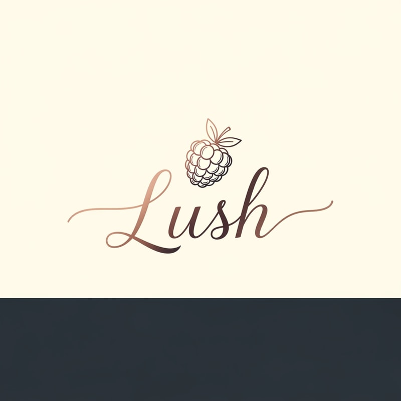 Dessert shop logo name: Lush Style: Modern Elegant