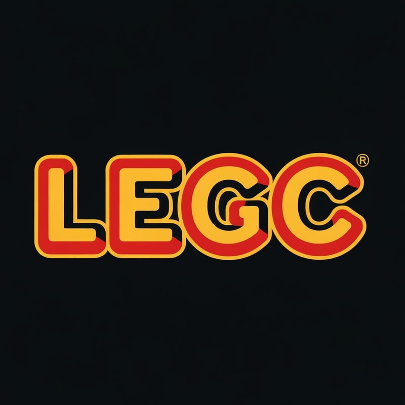 create lego logo but instead of the letters spelling "lego" make it spell "UGC"