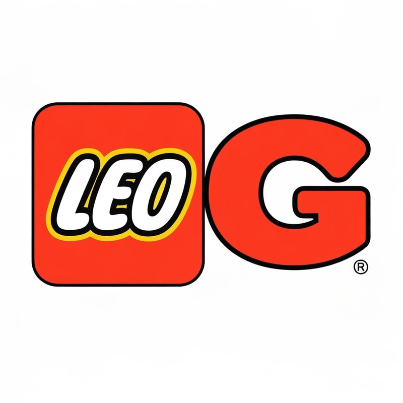 create the lego logo but instead of the letters spelling "lego" make it spell "UGC" make sure all the colors, fonts, etc are the exact same as the original lego logo