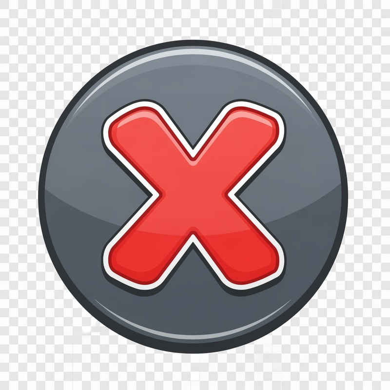 make a videogame close button dont put any words just a button make it cartoonish with a transparent background