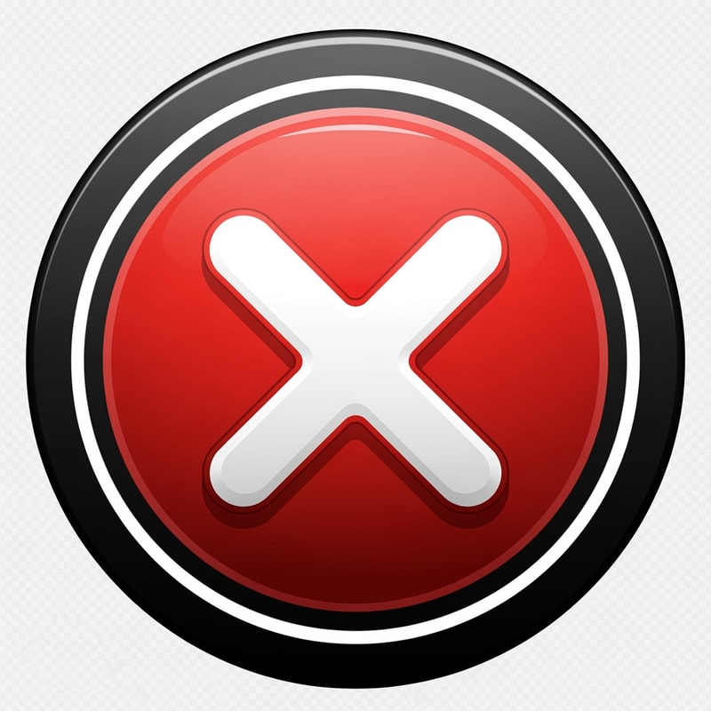 make a videogame close button dont put any words just a button make it cartoonish  but slightly cool modern looking with a transparent background and make it red and white and black with depth in color, stroke, design and detail but still cartoonish