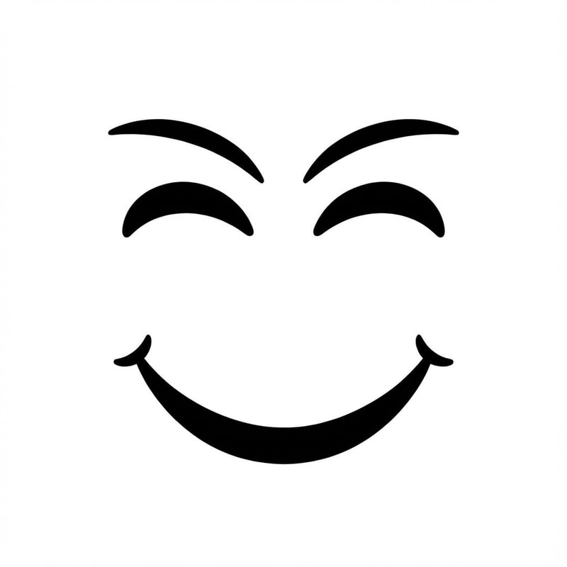 make this face look happy whilst keeping the standard art style and changing absolutely nothing else. add/remove color if seen as necessary