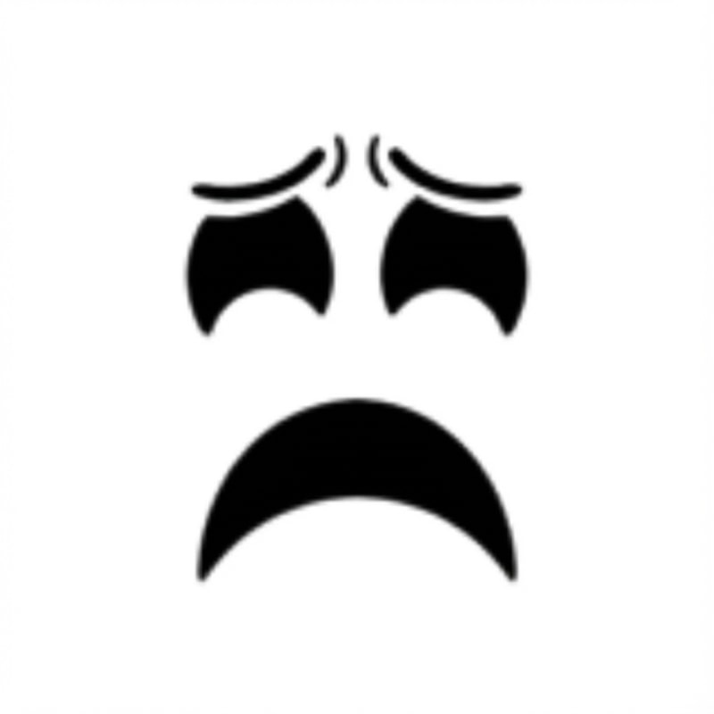 make this face look upset whilst keeping the standard art style and changing absolutely nothing else