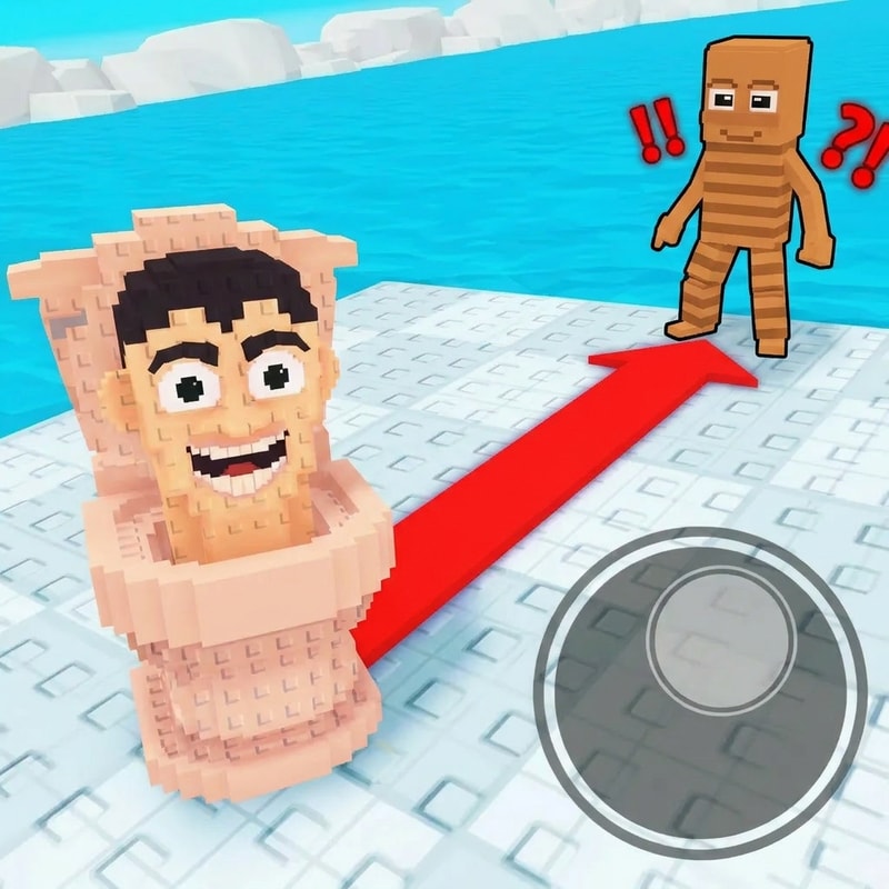 remove the black outline from the toilet make the arrow red and make the brown guy a little taller he looks squished