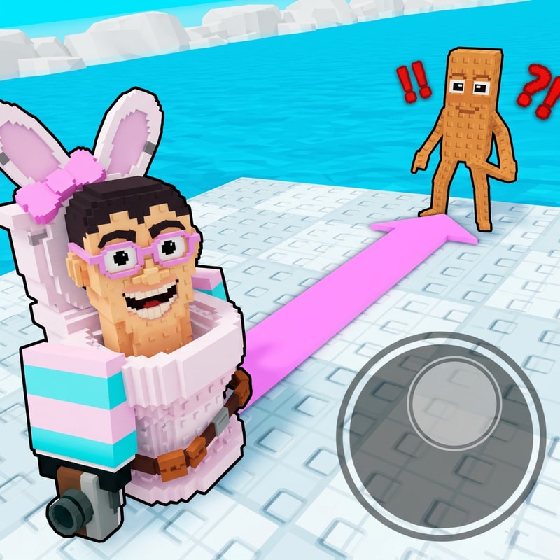 replace the bunny penguin with this brainrot and replace the red penguin with this brainrot do not alter the scene/positioning/size increase the image quality slightly to 1080p