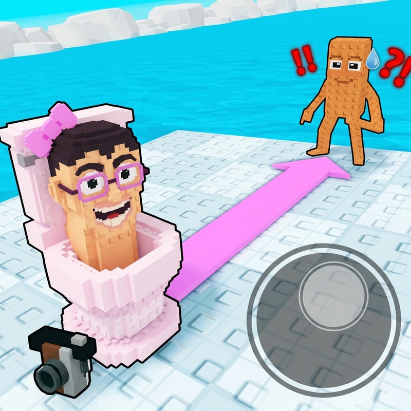 replace the bunny penguin with this brainrot and replace the red penguin with this brainrot do not alter the scene/positioning/size increase the image quality slightly to 1080p