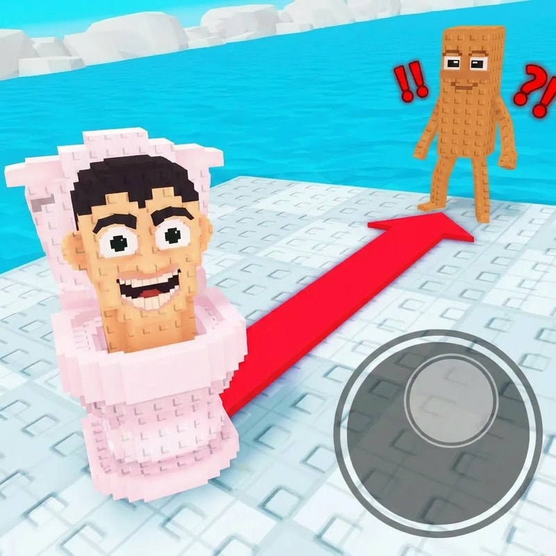 remove the black outline from the toilet make the arrow red and make the brown guy a little taller he looks squished