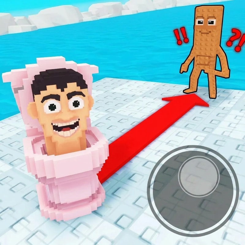 remove the black outline from the toilet make the arrow red and make the brown guy a little taller he looks squished