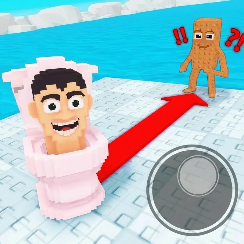 remove the black outline from the toilet make the arrow red and make the brown guy a little taller he looks squished
