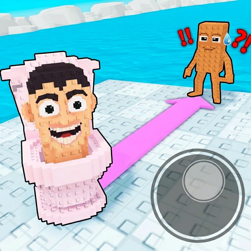 replace the bunny penguin with this brainrot and replace the red penguin with this brainrot do not alter the scene/positioning/size increase the image quality slightly to 1080p