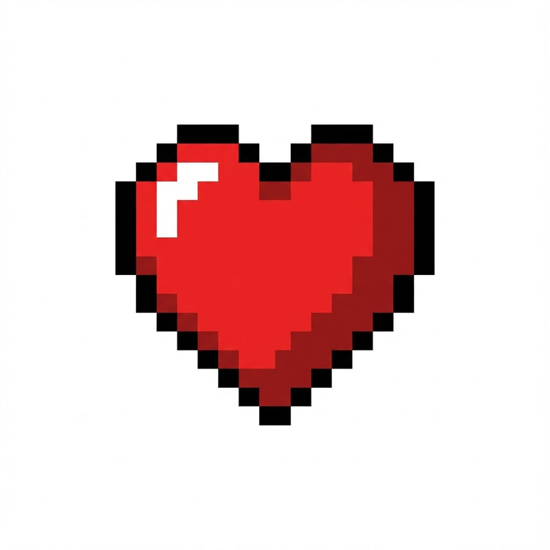make it look like a videogame heart