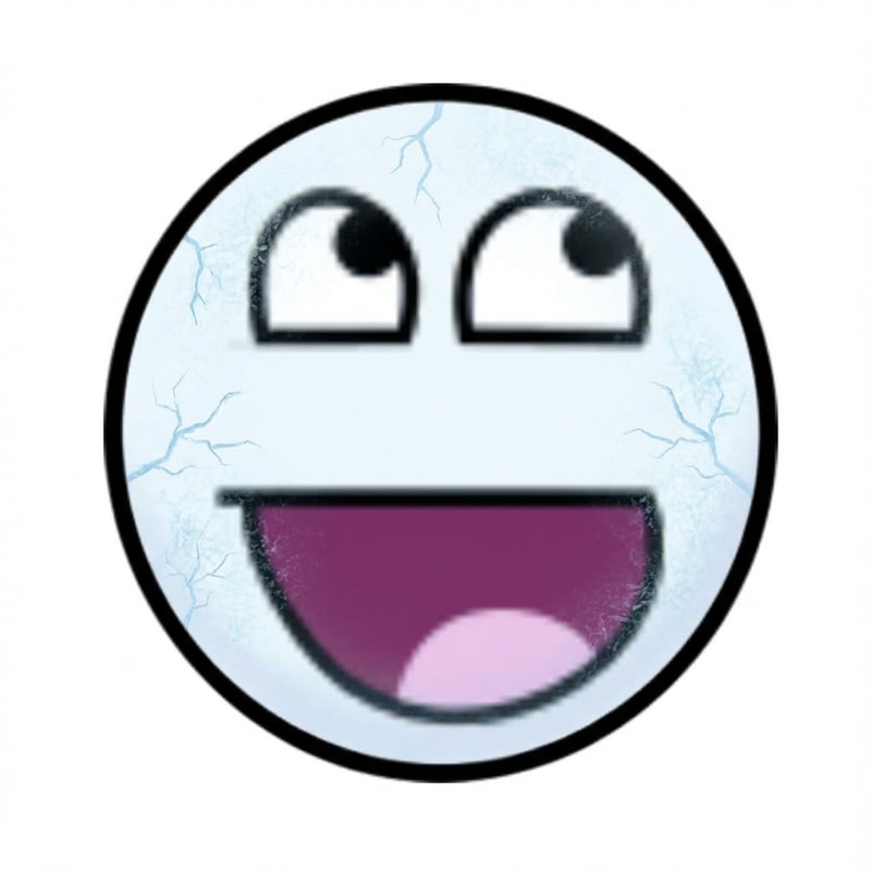 Add subtle frostbite effects to the face only. Keep the exact same face shape, eyes, mouth, proportions, line thickness, and background. Do not move, resize, or redesign any elements. Only add minimal icy texture and light blue frost cracks on the cheeks and forehead. Slightly cool the face color tone. No glow, no extra shading, no new details, no background changes.