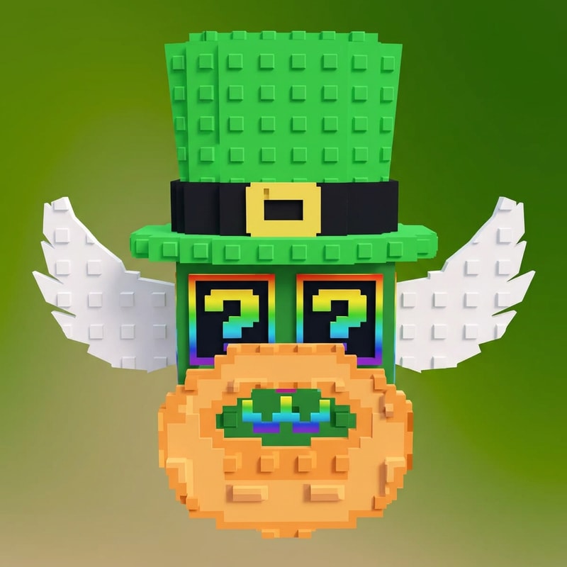 make this lucky block face forward exactly like this rainbow lucky block DO NOT ALTER THE DESIGN OF THE EASTER LUCKY BLOCK