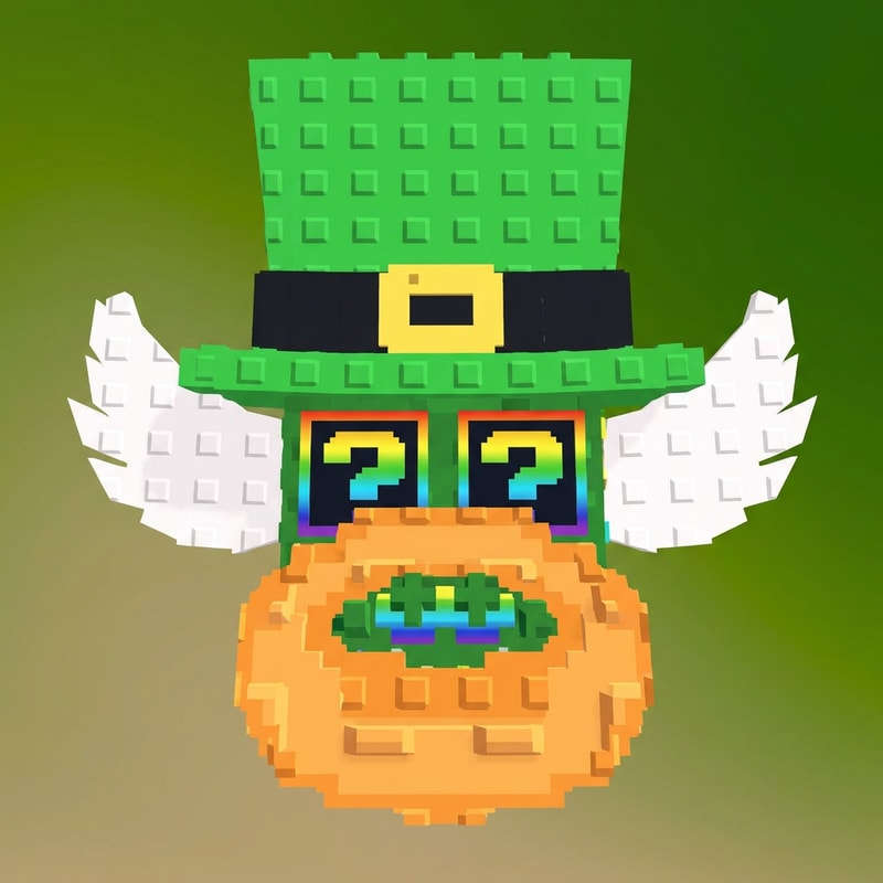 make this lucky block face forward exactly like this rainbow lucky block DO NOT ALTER THE DESIGN OF THE EASTER LUCKY BLOCK