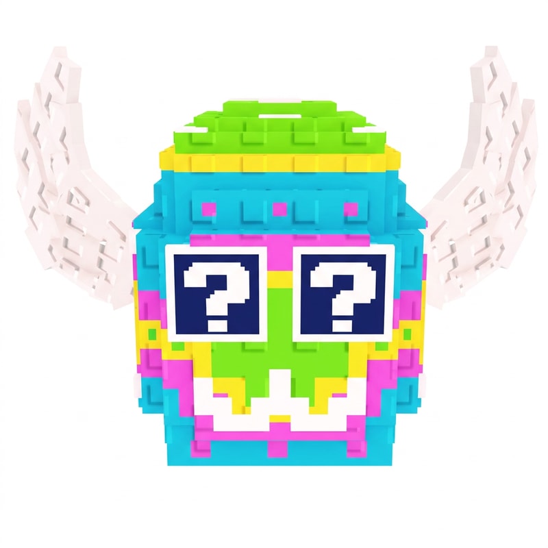 make this lucky block face forward exactly like this rainbow lucky block DO NOT ALTER THE DESIGN OF THE EASTER LUCKY BLOCK
