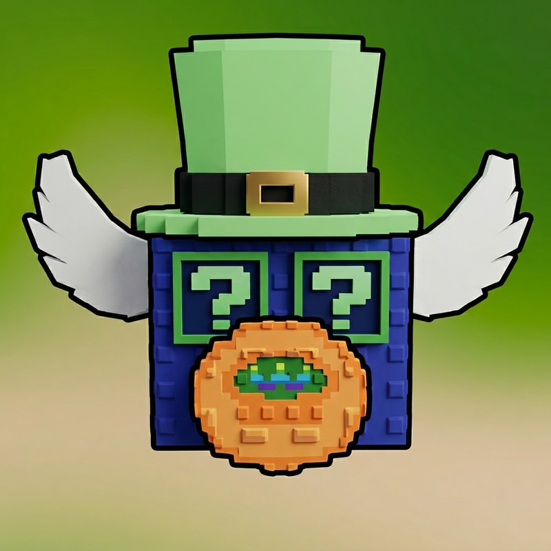 make this lucky block face forward exactly like this rainbow lucky block DO NOT ALTER THE DESIGN OF THE EASTER LUCKY BLOCK