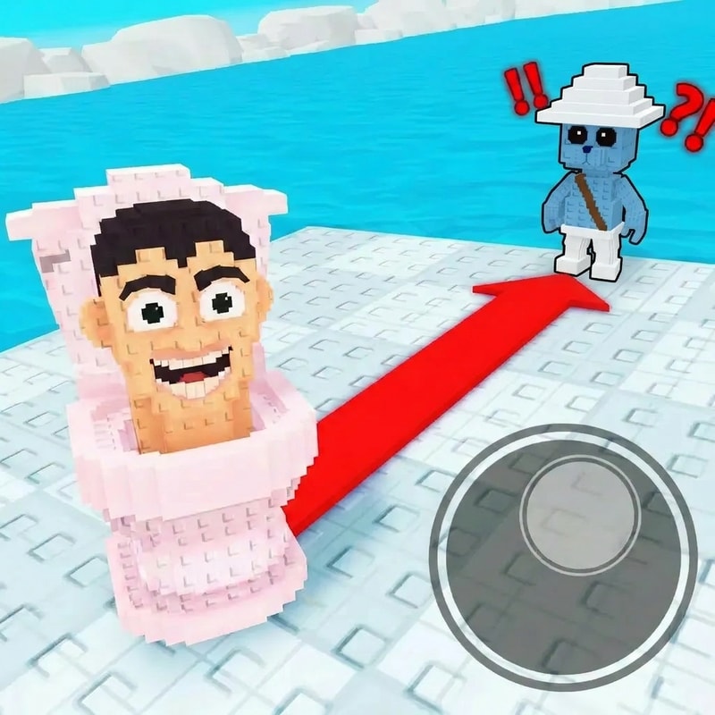 replace the brown guy at the end with this blue guy