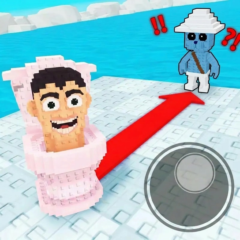 replace the brown guy at the end with this blue guy