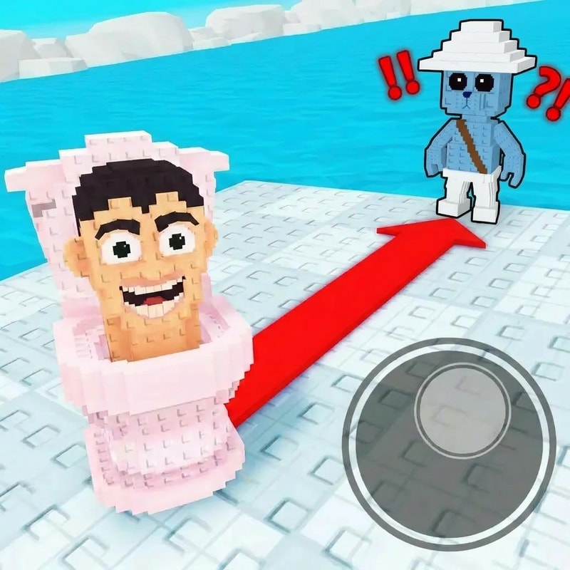 replace the brown guy at the end with this blue guy