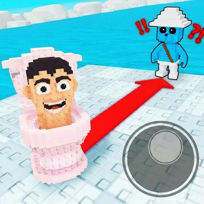replace the brown guy at the end with this blue guy