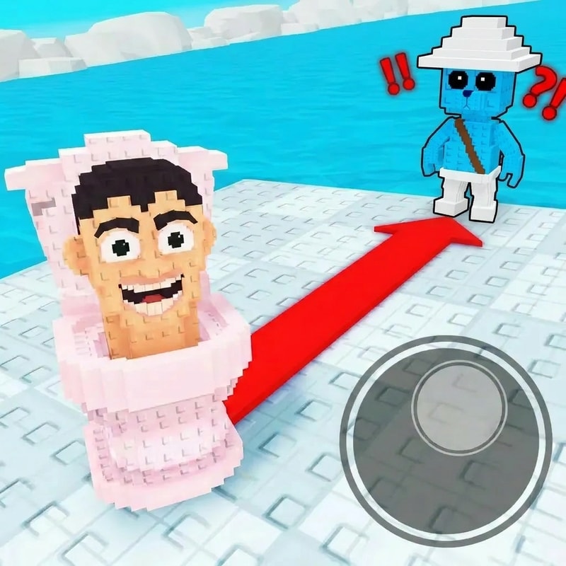 replace the brown guy at the end with this blue guy