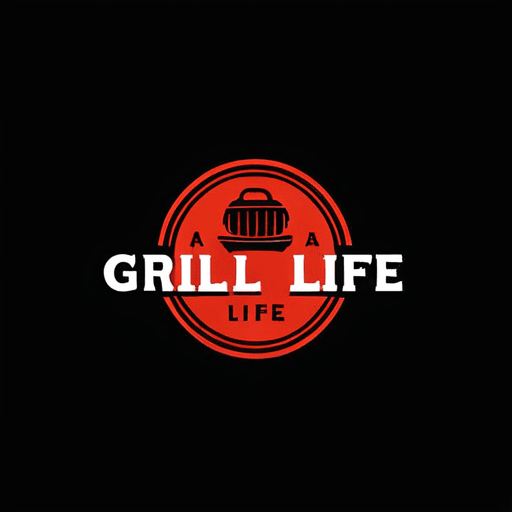 Professional logo design. A Grill Life logo with solid border lines <lora:sdxlbase20:1>