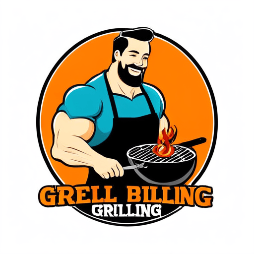 Professional logo design. A man grilling <lora:sdxlbase20:1>