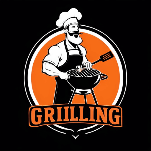 Professional logo design. A man grilling <lora:sdxlbase20:1>