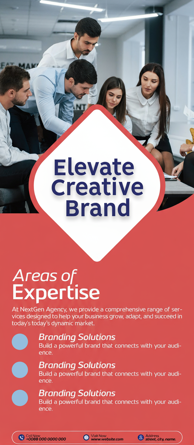 Generate Headline for Rollup design .Please give me a new and better design based on this design with detailed description.