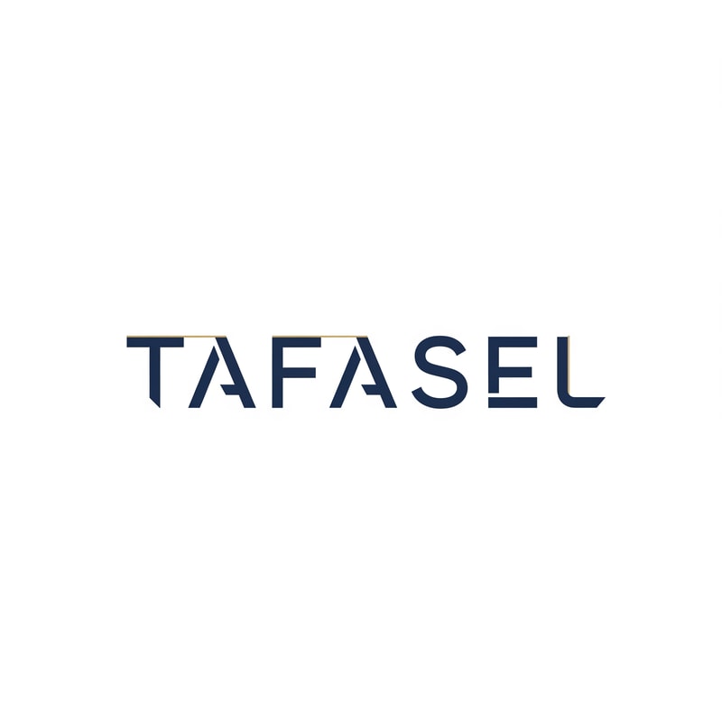 Design a premium, minimalist wordmark logo for a general contracting company named “TAFASEL” (Arabic meaning: "Details").

Core Concept:
The logo must visually represent precision, craftsmanship, and attention to detail — where small, well-designed elements form a strong and complete structure.

Design Approach:
- Use only the word “TAFASEL” as the logo (no icons or extra symbols)
- Integrate subtle micro-details into the letterforms (cuts, splits, or alignment shifts) to reflect construction precision and engineering accuracy
- Focus on the first letter “T” by giving it a refined structural identity inspired by beams, joints, or architectural balance
- The modification must be intelligent, minimal, and seamlessly integrated

Style:
- Minimalist, geometric, and highly professional
- Slight futuristic touch without losing corporate seriousness
- Inspired by architecture, engineering systems, and modular construction
- Clean, sharp edges with precise spacing and alignment

Typography:
- Custom geometric sans-serif style
- Slightly bold with engineered proportions
- Letters should feel constructed, not decorated
- Consider subtle segmentation in some letters to reflect “details”

Color Direction:
- Use deep, rich, non-light colors such as:
  - Dark navy
  - Graphite black
  - Deep steel blue
- Optional: very subtle refined accent (muted gold or dark cyan)
- Avoid bright or soft colors

Background:
- Pure white background only

Output:
- Centered composition
- Flat vector style (no mockups, no shadows, no heavy gradients)
- Extremely clean and scalable
- High resolution

Mood & Message:
- Precision
- Control
- Quality in every detail
- Quiet confidence and technical excellence