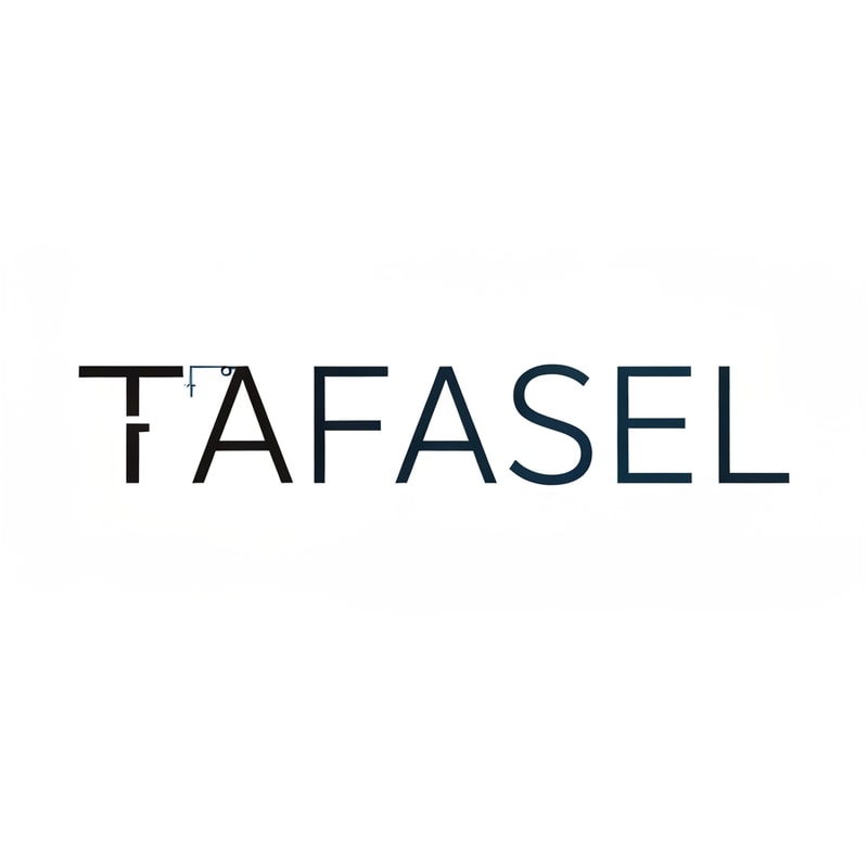 Design a clean, minimalist, and futuristic wordmark logo for a general contracting company named “TAFASEL”.

Concept:
- The logo must be purely typographic using the word “TAFASEL” only (no icons or إضافات خارجية).
- Introduce a subtle, intelligent design twist on the first letter “T” to reflect engineering or construction (e.g., structural beam, modular joint, architectural alignment).
- The modification must be minimal, precise, and seamlessly integrated — not decorative or exaggerated.

Style:
- Modern, professional, and high-end corporate identity
- Minimalist with a futuristic touch
- Strong geometric construction and visual balance
- Clean lines, sharp edges, and precise spacing
- Reflects reliability, structure, and technical excellence

Typography:
- Custom geometric sans-serif style
- Slightly bold weight
- Balanced kerning and alignment
- Letters should feel engineered, not stylized

Colors:
- Use a refined, non-light color palette such as:
  - Deep navy
  - Graphite / charcoal black
  - Dark steel blue
- Optional: very subtle accent (e.g., muted metallic gold or deep cyan)
- Avoid bright, neon, or washed-out colors

Background:
- Pure white background only

Output:
- Centered composition
- Flat design (no mockups, no shadows, no textures, no gradients unless extremely subtle)
- Vector style appearance (sharp and scalable)
- High resolution

Mood:
- Confident, precise, and modern
- Slightly futuristic but still practical and grounded for a construction company