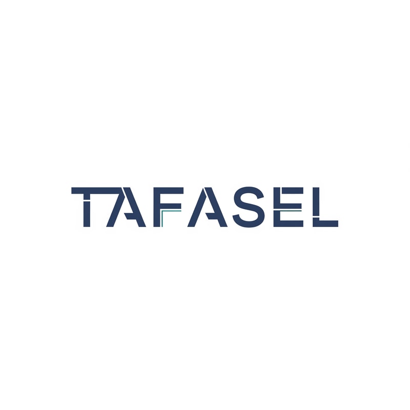 Design a premium, minimalist wordmark logo for a general contracting company named “TAFASEL” (Arabic meaning: "Details").

Core Concept:
The logo must visually represent precision, craftsmanship, and attention to detail — where small, well-designed elements form a strong and complete structure.

Design Approach:
- Use only the word “TAFASEL” as the logo (no icons or extra symbols)
- Integrate subtle micro-details into the letterforms (cuts, splits, or alignment shifts) to reflect construction precision and engineering accuracy
- Focus on the first letter “T” by giving it a refined structural identity inspired by beams, joints, or architectural balance
- The modification must be intelligent, minimal, and seamlessly integrated

Style:
- Minimalist, geometric, and highly professional
- Slight futuristic touch without losing corporate seriousness
- Inspired by architecture, engineering systems, and modular construction
- Clean, sharp edges with precise spacing and alignment

Typography:
- Custom geometric sans-serif style
- Slightly bold with engineered proportions
- Letters should feel constructed, not decorated
- Consider subtle segmentation in some letters to reflect “details”

Color Direction:
- Use deep, rich, non-light colors such as:
  - Dark navy
  - Graphite black
  - Deep steel blue
- Optional: very subtle refined accent (muted gold or dark cyan)
- Avoid bright or soft colors

Background:
- Pure white background only

Output:
- Centered composition
- Flat vector style (no mockups, no shadows, no heavy gradients)
- Extremely clean and scalable
- High resolution

Mood & Message:
- Precision
- Control
- Quality in every detail
- Quiet confidence and technical excellence