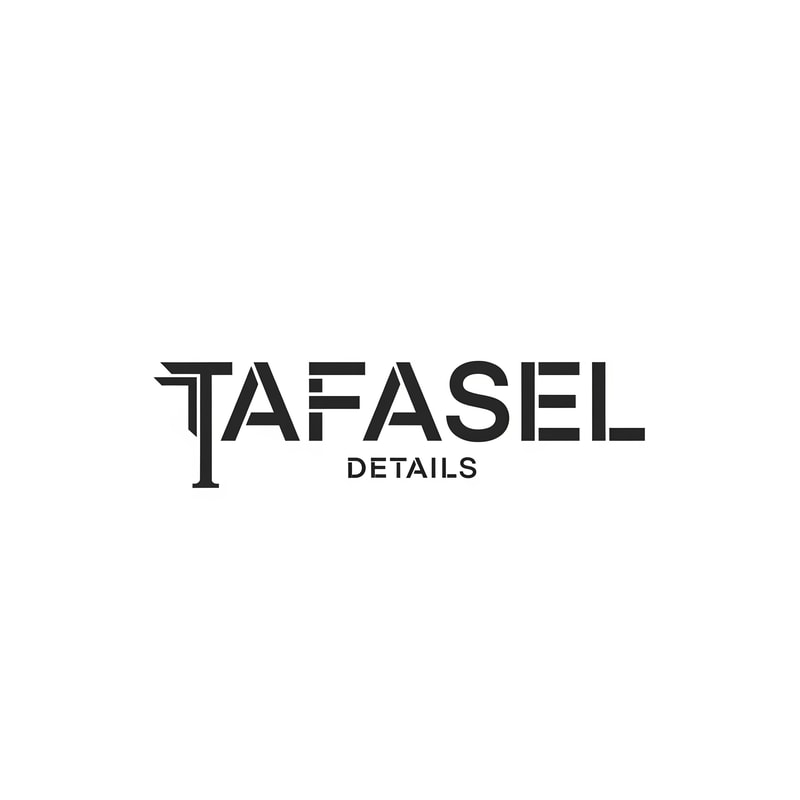 Design a premium, minimalist wordmark logo for a general contracting company named “TAFASEL” (Arabic meaning: "Details").

Core Concept:
The logo must visually represent precision, craftsmanship, and attention to detail — where small, well-designed elements form a strong and complete structure.

Design Approach:
- Use only the word “TAFASEL” as the logo (no icons or extra symbols)
- Integrate subtle micro-details into the letterforms (cuts, splits, or alignment shifts) to reflect construction precision and engineering accuracy
- Focus on the first letter “T” by giving it a refined structural identity inspired by beams, joints, or architectural balance
- The modification must be intelligent, minimal, and seamlessly integrated

Style:
- Minimalist, geometric, and highly professional
- Slight futuristic touch without losing corporate seriousness
- Inspired by architecture, engineering systems, and modular construction
- Clean, sharp edges with precise spacing and alignment

Typography:
- Custom geometric sans-serif style
- Slightly bold with engineered proportions
- Letters should feel constructed, not decorated
- Consider subtle segmentation in some letters to reflect “details”

Color Direction:
- Use deep, rich, non-light colors such as:
  - Dark navy
  - Graphite black
  - Deep steel blue
- Optional: very subtle refined accent (muted gold or dark cyan)
- Avoid bright or soft colors

Background:
- Pure white background only

Output:
- Centered composition
- Flat vector style (no mockups, no shadows, no heavy gradients)
- Extremely clean and scalable
- High resolution

Mood & Message:
- Precision
- Control
- Quality in every detail
- Quiet confidence and technical excellence
