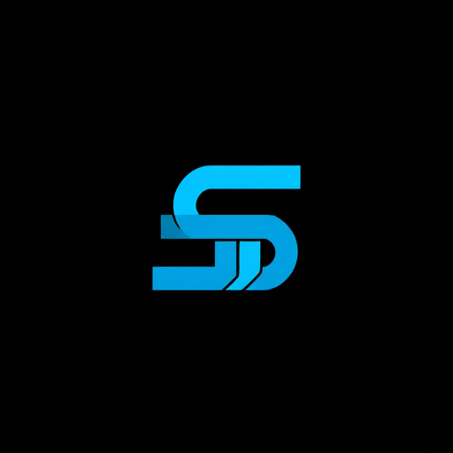 Professional logo design. Monogram icon for a minimalist tech company named "Syntech": A modern monogram icon merging "S" and "T" into a single, cohesive symbol with a bold, geometric "T" centered and a smooth, futuristic "S" wrapping around it, using negative space for clever readability. Electric blue, white, and black color palette. Flat vector style with subtle, integrated circuit-inspired details within the "S" shape. Designed for dark mode, appearing perfect on a black background with blue and white icon. Clean, scalable, professional, and suitable for a tech, software, or AI company.