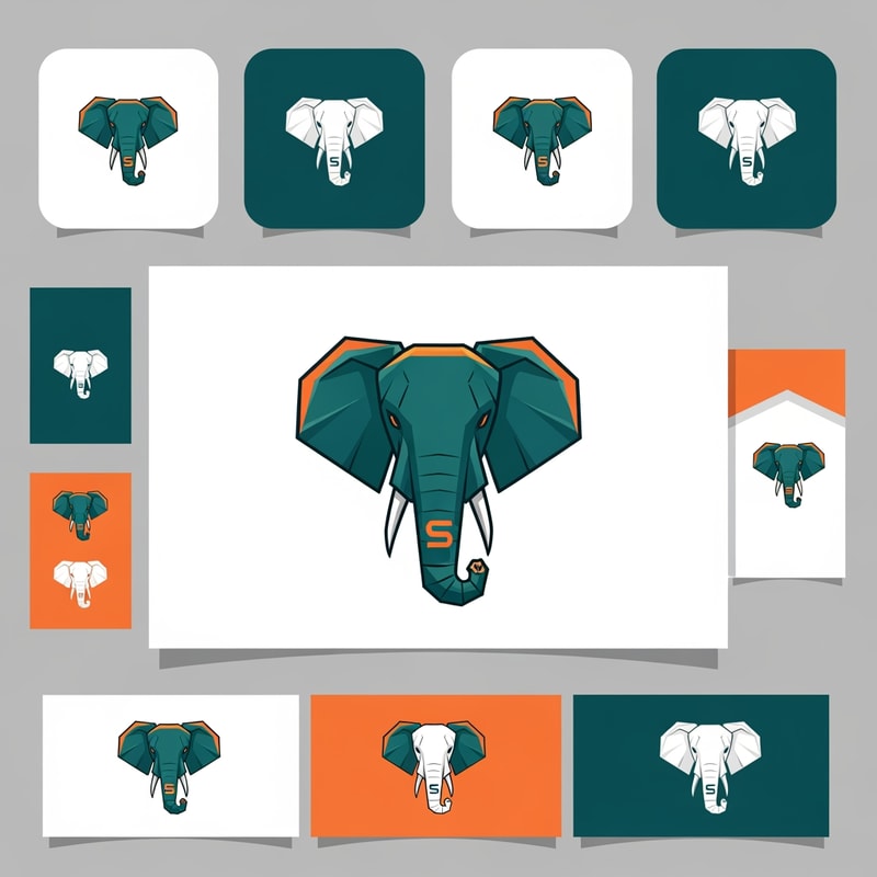 I want to see this elephant logo developed into a more complete branding based on the attached examples" -- and you add the logo in the prompt bar or automatino workflow