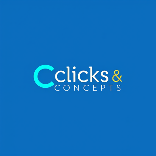 Professional logo design. Act as a highly experienced graphic designer with 25 years of expertise in creating logos for startups. Design a logo for 'Clicks & Concepts,' an event management company specializing in private birthdays, corporate events, and photoshoots. The logo should combine a Wordmark and logo mark highligting the Letters C, &, C to reflect the startup's dynamic identity. Use sky blue as the primary color, and suggest a complementary color combination that works well with it. Focus on a vibrant color palette that appeals to younger audiences. The design should balance playfulness with professionalism to resonate with both corporate and private clients.