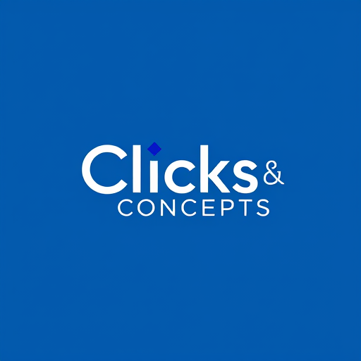 Professional logo design. Act as a highly experienced graphic designer with 25 years of expertise in creating logos for startups. Design a logo for 'Clicks & Concepts,' an event management company specializing in private birthdays, corporate events, and photoshoots. The logo should combine a Wordmark and logo mark to reflect the startup's dynamic identity. Use sky blue as the primary color, and suggest a complementary color combination that works well with it. Focus on a vibrant color palette that appeals to younger audiences. The design should balance playfulness with professionalism to resonate with both corporate and private clients.