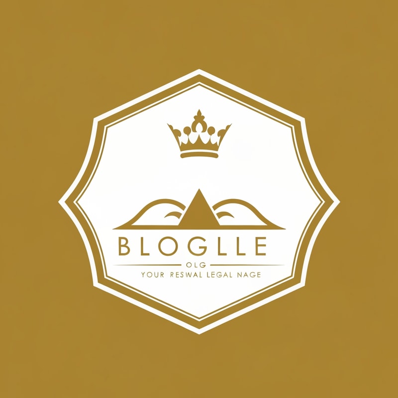 i need a logo for my legal firm blog page which is must a professioinal and royal look with a white and gold mix of color and with out name stamp on the logo. my page name is bloglle