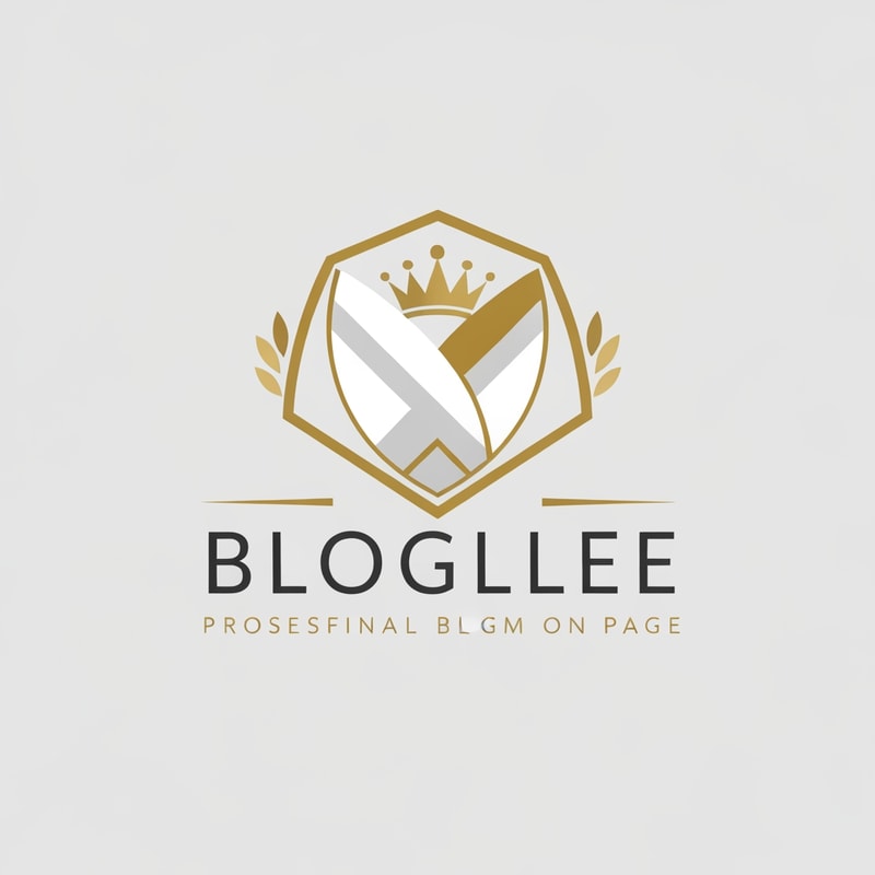 i need a logo for my legal firm blog page which is must a professioinal and royal look with a white and gold mix of color and with out name stamp on the logo. my page name is bloglle
