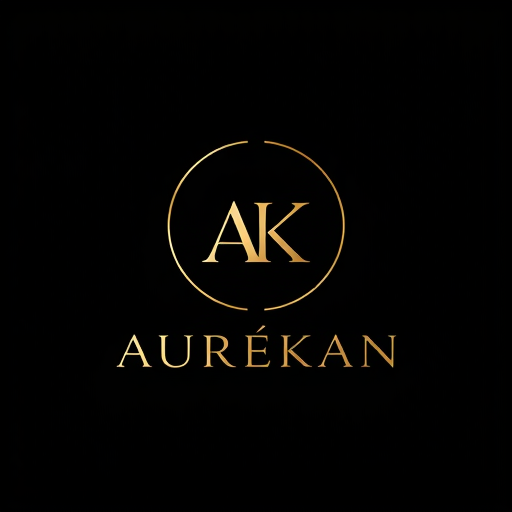 Professional logo design. Create a high-end luxury logo for a premium fragrance brand named “AURÍKAN”.The logo should reflect the sophistication and timeless elegance of global perfume houses like Dior, Chanel, and Tom Ford — minimal, iconic, refined, and powerful.Design a distinctive emblem using a partial circular frame (not a full circle) — such as an open arc, broken ring, or incomplete halo — symbolizing exclusivity and duality. The circle should feel balanced and artistic, not decorative.Inside or integrated with the arc, create a refined monogram combining the letters “A” and “K” in a modern serif or high-fashion typography style. The brand name “AURÍKAN” should appear in elegant uppercase lettering with strong spacing and a luxurious serif font. Emphasize the accented “Í” subtly for uniqueness.Style direction:– Minimal yet bold– Symmetrical and well-balanced– Clean vector logo– Timeless luxury aesthetic– Suitable for perfume bottle engraving and packaging embossingColor palette options:Black and metallic goldDeep charcoal and champagne goldRich purple and rose goldThe logo should look premium, iconic, and globally recognizable.Deliver on a clean background and also show a mockup version on a perfume bottle label.Ultra high resolution, sharp lines, luxury branding presentation.