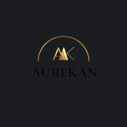 Professional logo design. Create a high-end luxury logo for a premium fragrance brand named “AURÍKAN”.The logo should reflect the sophistication and timeless elegance of global perfume houses like Dior, Chanel, and Tom Ford — minimal, iconic, refined, and powerful.Design a distinctive emblem using a partial circular frame (not a full circle) — such as an open arc, broken ring, or incomplete halo — symbolizing exclusivity and duality. The circle should feel balanced and artistic, not decorative.Inside or integrated with the arc, create a refined monogram combining the letters “A” and “K” in a modern serif or high-fashion typography style. The brand name “AURÍKAN” should appear in elegant uppercase lettering with strong spacing and a luxurious serif font. Emphasize the accented “Í” subtly for uniqueness.Style direction:– Minimal yet bold– Symmetrical and well-balanced– Clean vector logo– Timeless luxury aesthetic– Suitable for perfume bottle engraving and packaging embossingColor palette options:Black and metallic goldDeep charcoal and champagne goldRich purple and rose goldThe logo should look premium, iconic, and globally recognizable.Deliver on a clean background and also show a mockup version on a perfume bottle label.Ultra high resolution, sharp lines, luxury branding presentation.