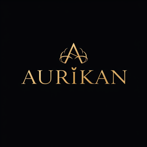 Professional logo design. Design a luxury, premium logo for a high-end perfume brand named “AURÍKAN”. The logo should feel elegant, royal, and sophisticated. Use a minimal yet bold typography style with a modern serif font. Emphasize the accented letter “Í” creatively.Include a subtle symbol that represents duality (light and dark), fragrance essence, or luxury — such as abstract smoke swirls, a crown, a monogram “A”, or a balanced split design.Color palette: black and gold, deep purple and rose pink, or champagne gold on dark background.Style: luxury perfume branding, minimal, clean, high-end fashion aesthetic, glossy finish, symmetrical layout, vector logo, high resolution, suitable for packaging and bottle label.Background: dark marble or gradient background for presentation, but also provide a clean transparent version.Make it look like a global premium fragrance house brand (similar to Dior, Chanel, Tom Ford level elegance).