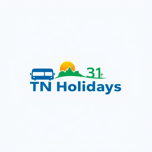 Professional logo design. Design a professional combination mark logo for TN 31 Holidays, a travel and tourism company from Tamil Nadu. The logo should balance modern professionalism with a sense of adventure and cultural identity.Elements to consider:A clean, minimal symbol or icon that reflects travel, holidays, and exploration (like a Bus, Cars, palm tree, sun, or road).Subtle inspiration from Tamil Nadu culture or heritage (temple tower silhouette, waves, coconut trees, hills).Professional typography for “TN 31 Holidays” in bold, modern Long Fonts.Use a color palette that feels vibrant yet trustworthy (blue, orange, green, or earthy tones).Ensure scalability: must look clear on websites, social media, print, and merchandise.Style: Clean, modern, minimal, with a balance of corporate and friendly travel vibes.