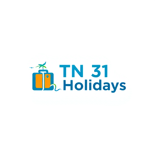 Professional logo design. Design a professional combination mark logo for TN 31 Holidays, a travel and tourism company from Tamil Nadu. The logo should balance modern professionalism with a sense of adventure and cultural identity.Elements to consider:A clean, minimal symbol or icon that reflects travel, holidays, and exploration (like a suitcase, airplane, palm tree, sun, or road).Subtle inspiration from Tamil Nadu culture or heritage (temple tower silhouette, waves, coconut trees, hills).Professional typography for “TN 31 Holidays” in bold, modern sans-serif font.Use a color palette that feels vibrant yet trustworthy (blue, orange, green, or earthy tones).Ensure scalability: must look clear on websites, social media, print, and merchandise.Style: Clean, modern, minimal, with a balance of corporate and friendly travel vibes.