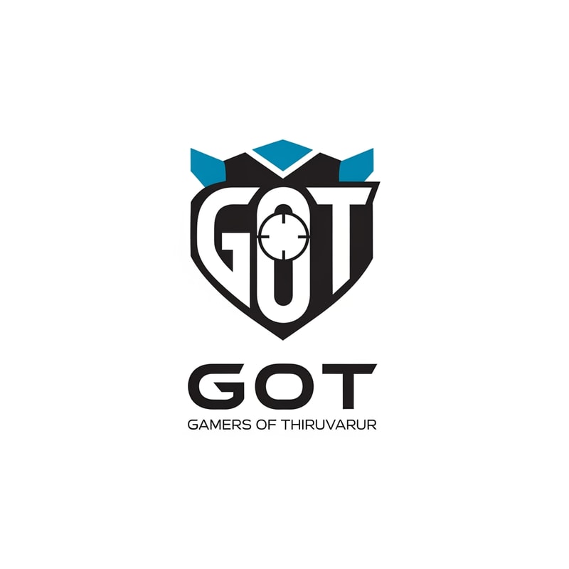 Design a clean and minimal esports logo mark for “GOT – Gamers of Thiruvarur”.
Create a bold abstract symbol using sharp geometric shapes and strong negative space.
Modern gaming logo, flat vector style, no shadows or gradients.
High readability at small sizes, white background.
