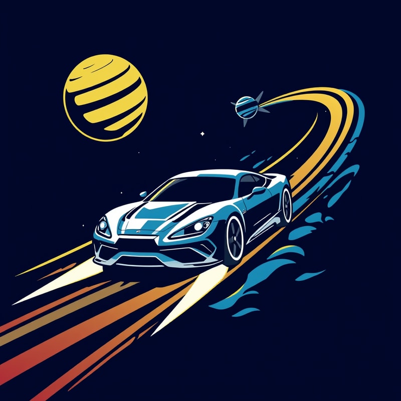 Professional logo design. cars in space