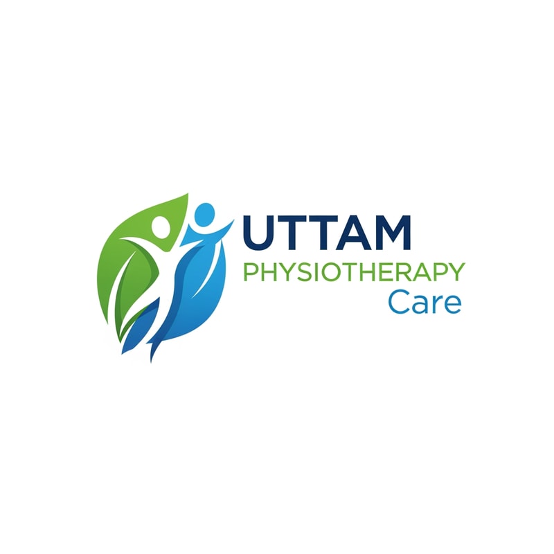 please create Uttam Physiotherapy care logo
color code = 31D62E and 2058D6